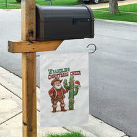 Funny Santa Cowboy Garden Flag Wrangling Christmas Cheer - Wonder Print Shop