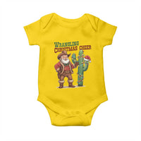 Funny Santa Cowboy Baby Onesie Wrangling Christmas Cheer - Wonder Print Shop