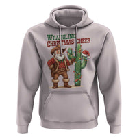 Funny Santa Cowboy Hoodie Wrangling Christmas Cheer - Wonder Print Shop