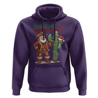 Funny Santa Cowboy Hoodie Wrangling Christmas Cheer - Wonder Print Shop