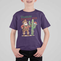 Funny Santa Cowboy T Shirt For Kid Wrangling Christmas Cheer - Wonder Print Shop