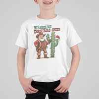 Funny Santa Cowboy T Shirt For Kid Wrangling Christmas Cheer - Wonder Print Shop