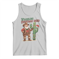 Funny Santa Cowboy Tank Top Wrangling Christmas Cheer - Wonder Print Shop