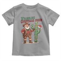 Funny Santa Cowboy Toddler T Shirt Wrangling Christmas Cheer - Wonder Print Shop