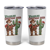 Funny Santa Cowboy Tumbler Cup Wrangling Christmas Cheer - Wonder Print Shop
