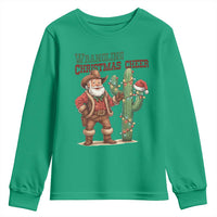 Funny Santa Cowboy Youth Sweatshirt Wrangling Christmas Cheer - Wonder Print Shop