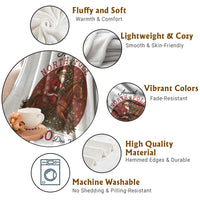 Cowboy Santa Christmas Throw Blanket Annual North Pole Rodeo Dec 25th - Wonder Print Shop