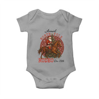 Cowboy Santa Christmas Baby Onesie Annual North Pole Rodeo Dec 25th - Wonder Print Shop