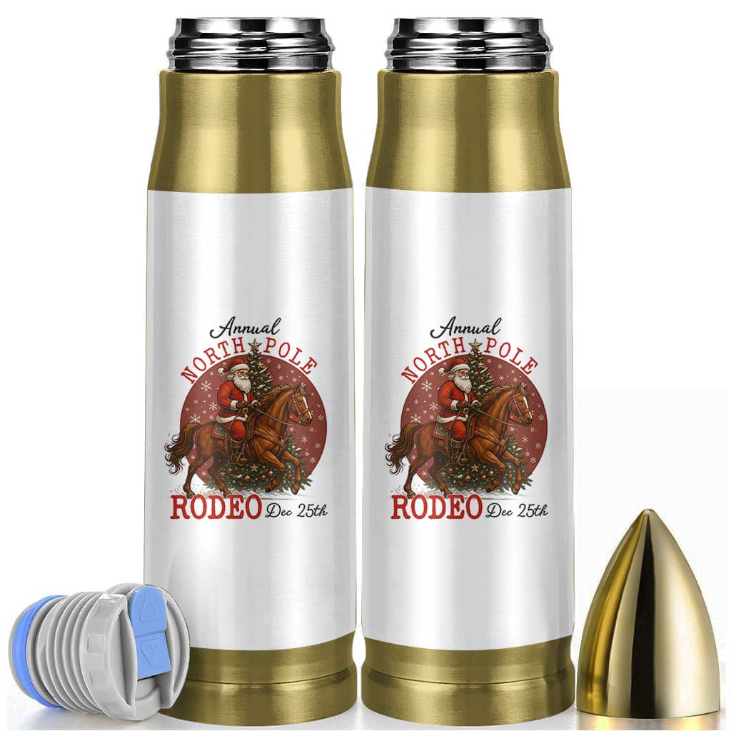 Cowboy Santa Christmas Bullet Tumbler Annual North Pole Rodeo Dec 25th - Wonder Print Shop