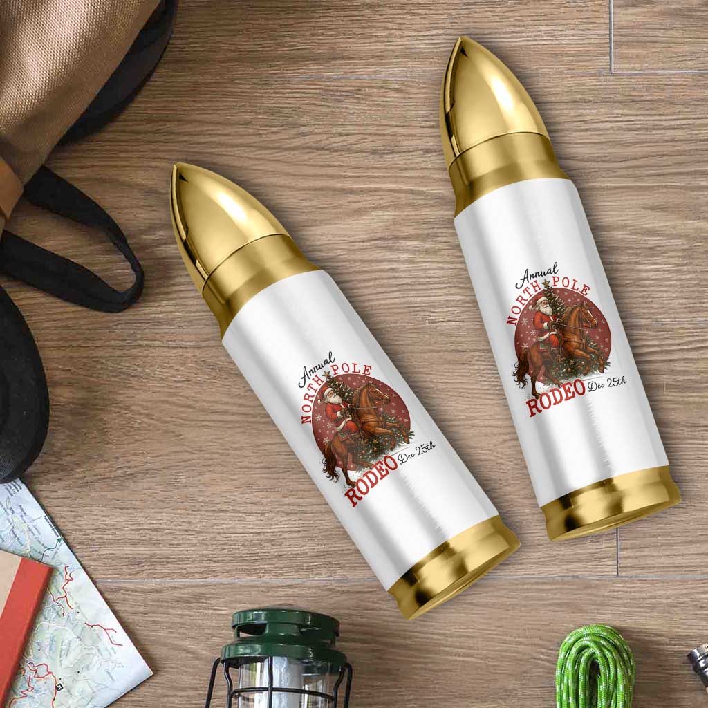 Cowboy Santa Christmas Bullet Tumbler Annual North Pole Rodeo Dec 25th - Wonder Print Shop