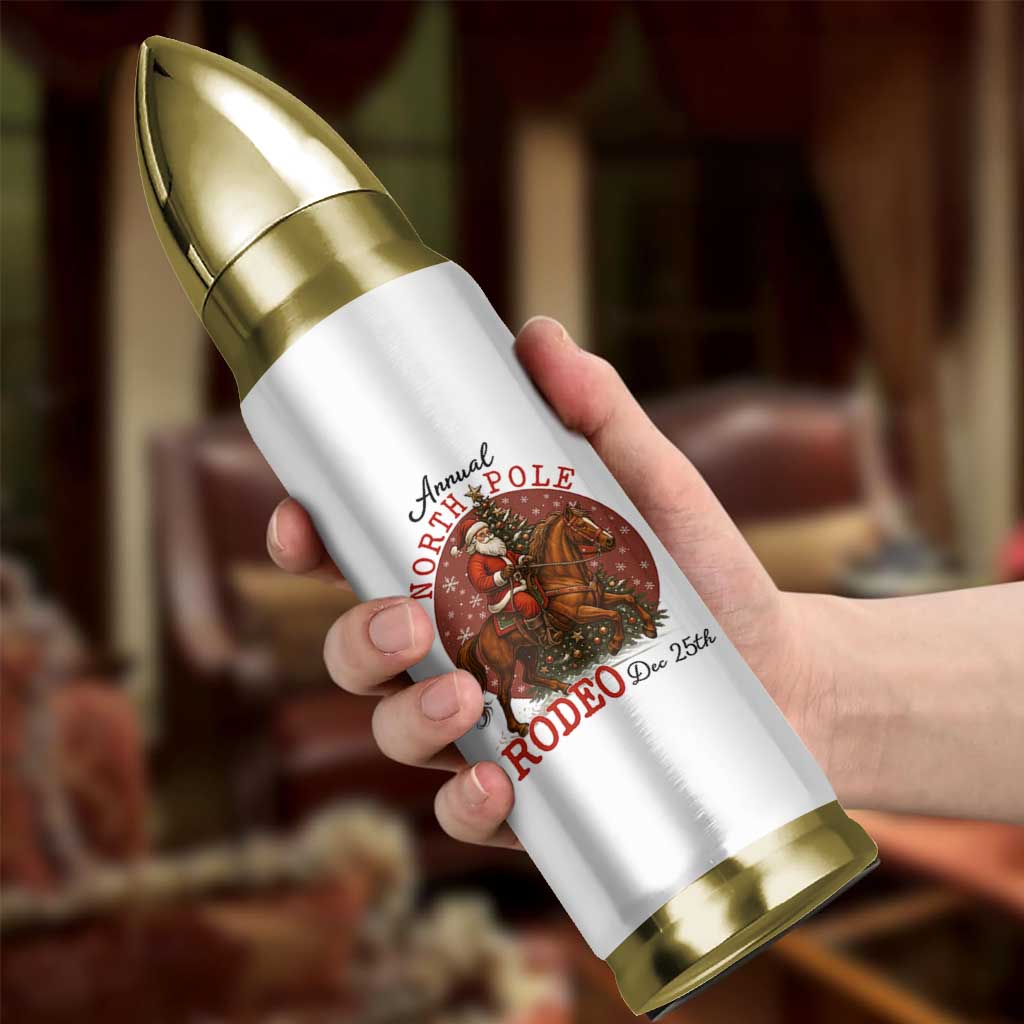 Cowboy Santa Christmas Bullet Tumbler Annual North Pole Rodeo Dec 25th - Wonder Print Shop