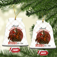 Cowboy Santa Christmas Ceramic Ornament Annual North Pole Rodeo Dec 25th - Wonder Print Shop