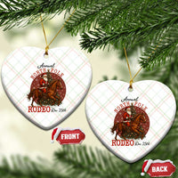 Cowboy Santa Christmas Ceramic Ornament Annual North Pole Rodeo Dec 25th - Wonder Print Shop
