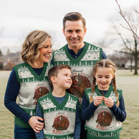 Cowboy Santa Xmas V-Neck Knit Sweater Vest Annual North Pole Rodeo Dec 25th - Wonder Print Shop