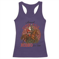 Cowboy Santa Christmas Racerback Tank Top Annual North Pole Rodeo Dec 25th - Wonder Print Shop