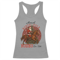 Cowboy Santa Christmas Racerback Tank Top Annual North Pole Rodeo Dec 25th - Wonder Print Shop
