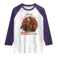 Cowboy Santa Christmas Raglan Shirt Annual North Pole Rodeo Dec 25th - Wonder Print Shop