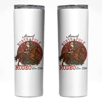 Cowboy Santa Christmas Skinny Tumbler Annual North Pole Rodeo Dec 25th - Wonder Print Shop