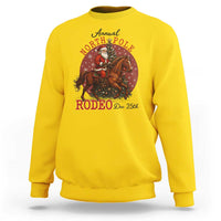 Cowboy Santa Christmas Sweatshirt Annual North Pole Rodeo Dec 25th - Wonder Print Shop