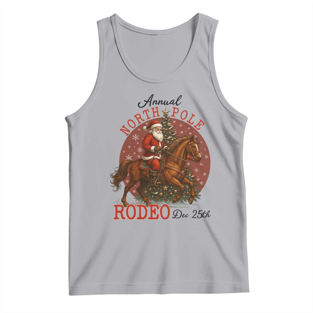 Cowboy Santa Christmas Tank Top Annual North Pole Rodeo Dec 25th - Wonder Print Shop