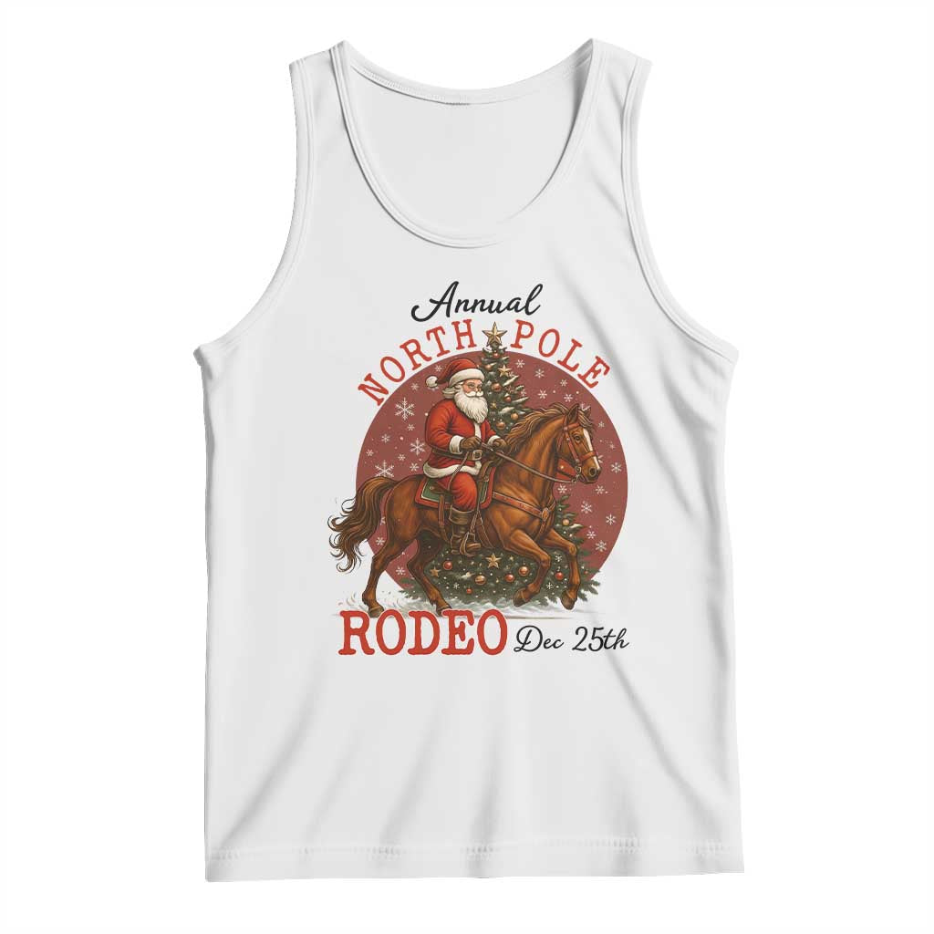 Cowboy Santa Christmas Tank Top Annual North Pole Rodeo Dec 25th - Wonder Print Shop