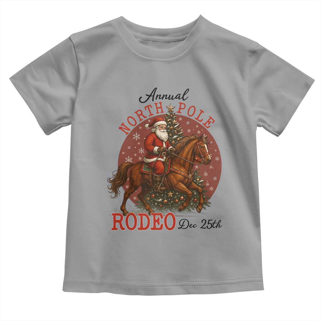 Cowboy Santa Christmas Toddler T Shirt Annual North Pole Rodeo Dec 25th - Wonder Print Shop