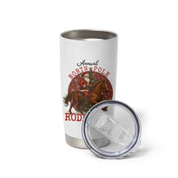 Cowboy Santa Christmas Tumbler Cup Annual North Pole Rodeo Dec 25th - Wonder Print Shop
