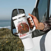 Cowboy Santa Christmas Tumbler With Handle Annual North Pole Rodeo Dec 25th - Wonder Print Shop