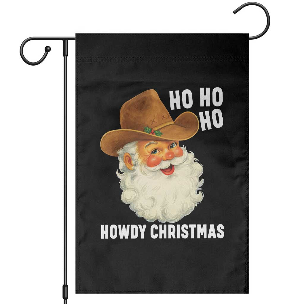 Cowboy Santa Christmas Garden Flag Ho Ho Ho Howdy Christmas - Wonder Print Shop