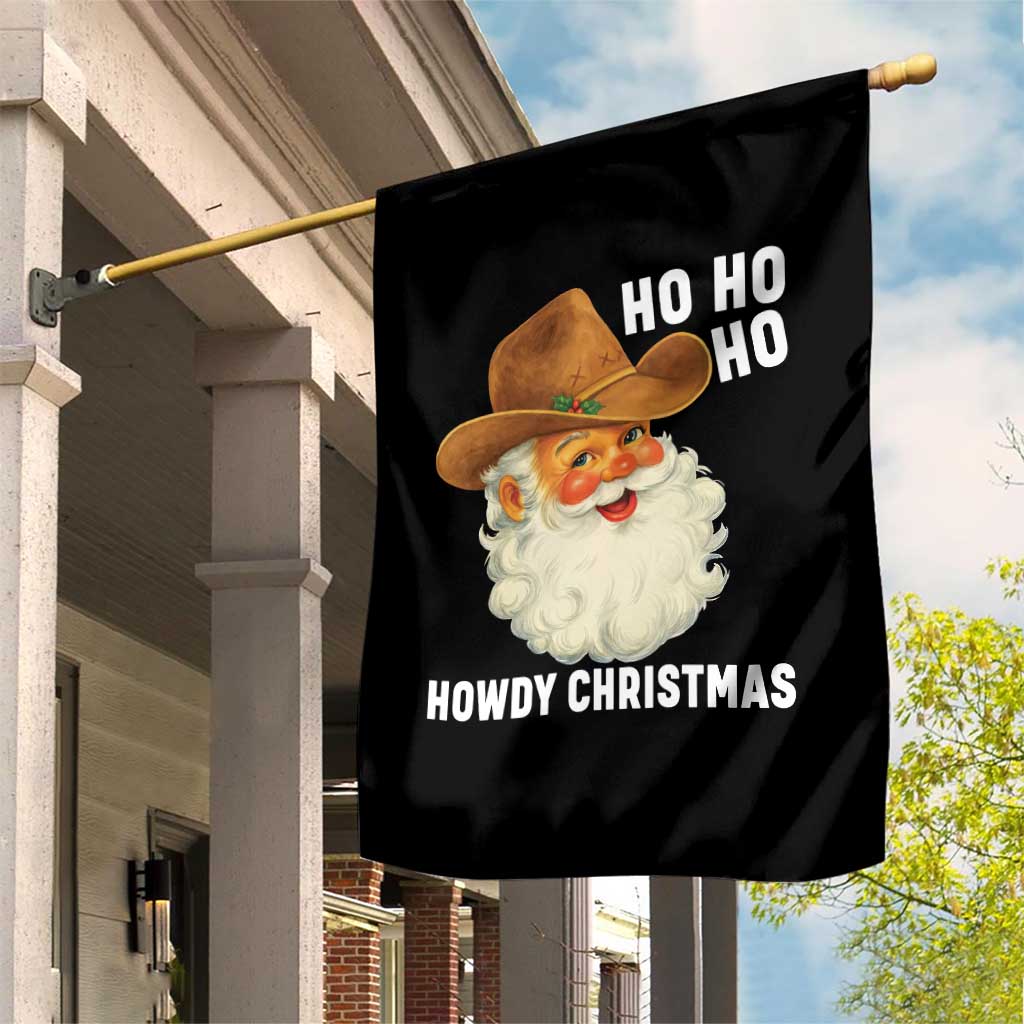 Cowboy Santa Christmas Garden Flag Ho Ho Ho Howdy Christmas - Wonder Print Shop