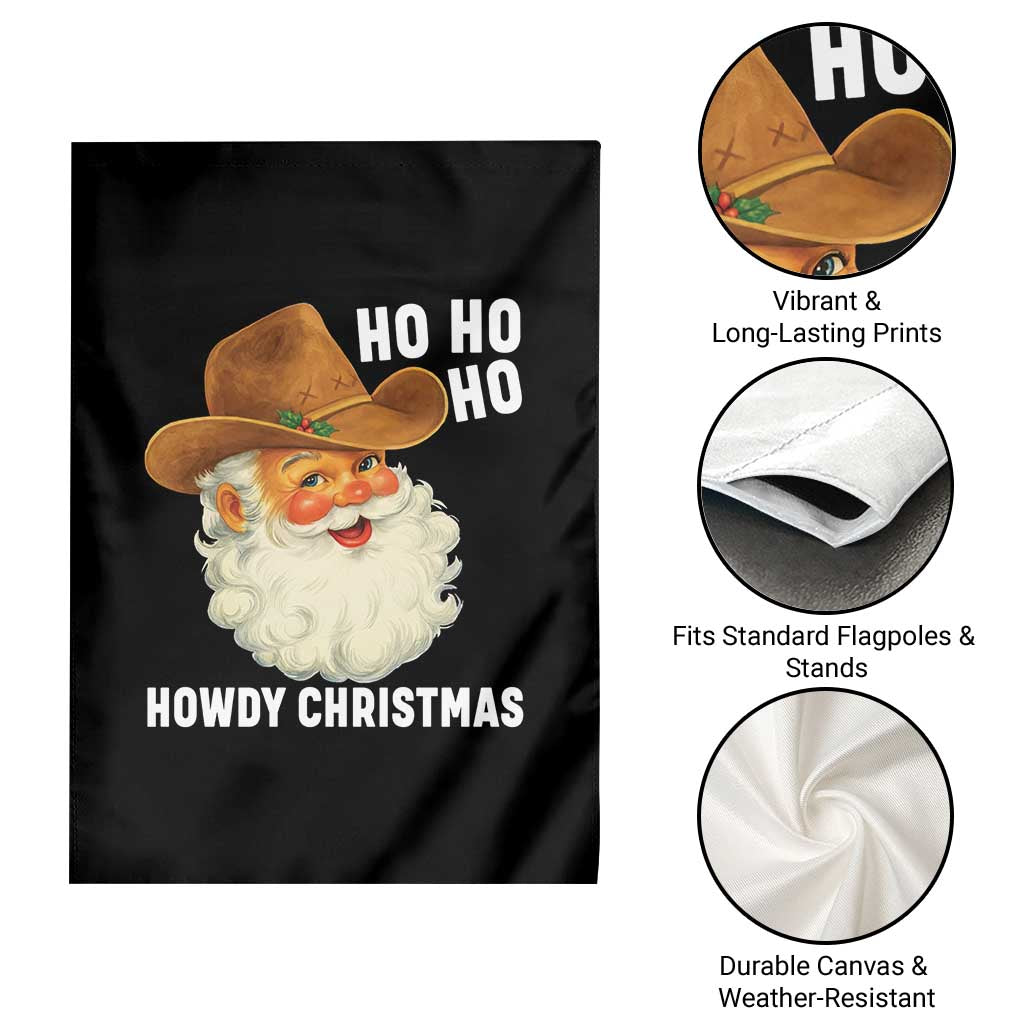 Cowboy Santa Christmas Garden Flag Ho Ho Ho Howdy Christmas - Wonder Print Shop