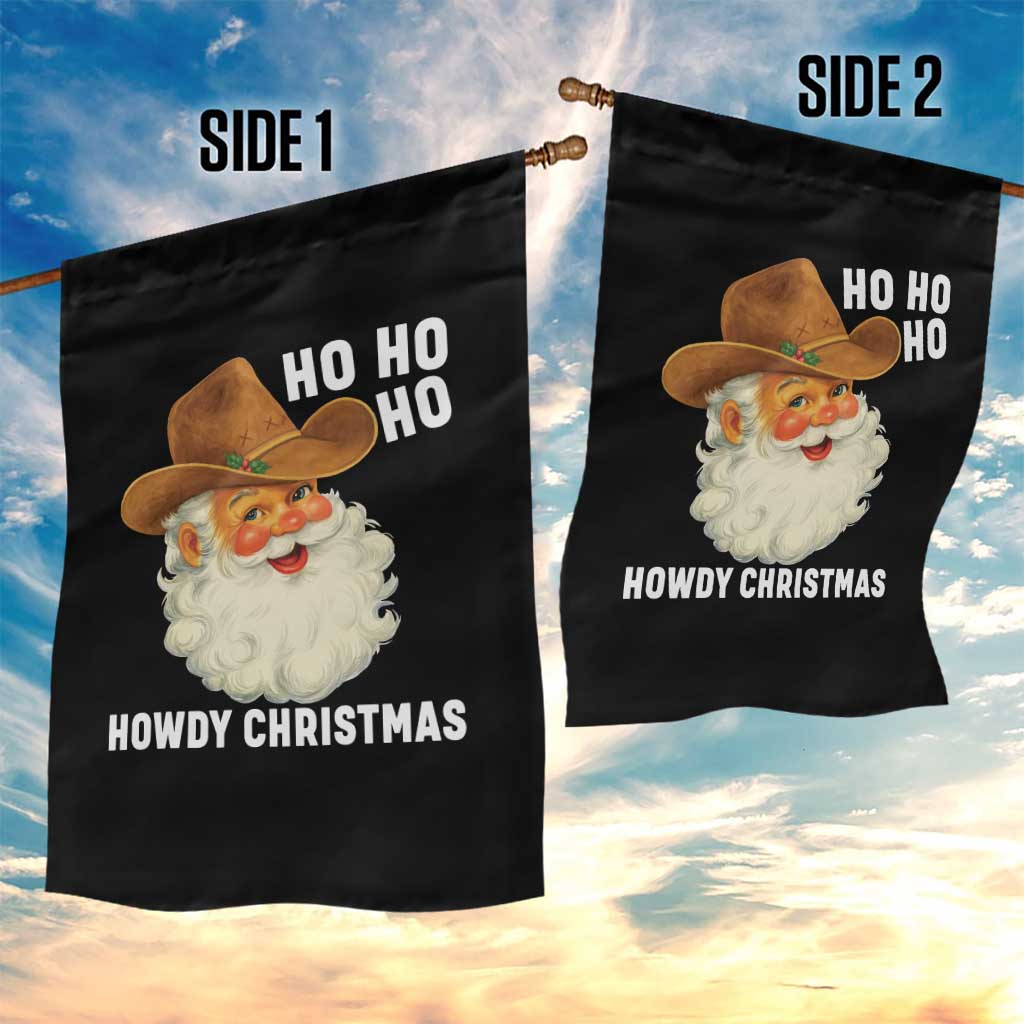 Cowboy Santa Christmas Garden Flag Ho Ho Ho Howdy Christmas - Wonder Print Shop