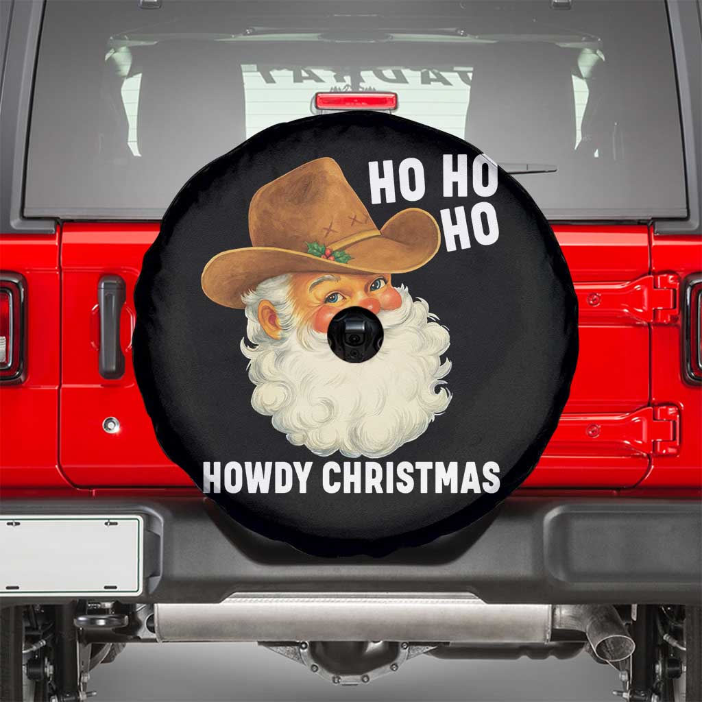 Cowboy Santa Christmas Spare Tire Cover Ho Ho Ho Howdy Christmas - Wonder Print Shop