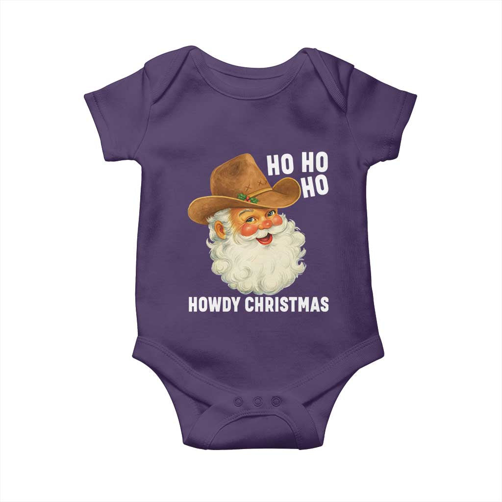 Cowboy Santa Christmas Baby Onesie Ho Ho Ho Howdy Christmas - Wonder Print Shop