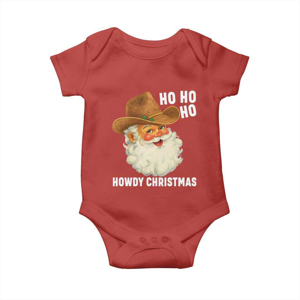 Cowboy Santa Christmas Baby Onesie Ho Ho Ho Howdy Christmas - Wonder Print Shop