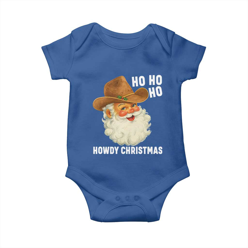 Cowboy Santa Christmas Baby Onesie Ho Ho Ho Howdy Christmas - Wonder Print Shop
