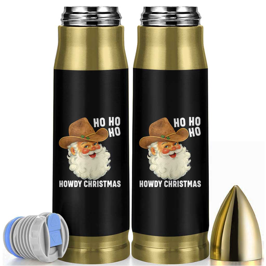 Cowboy Santa Christmas Bullet Tumbler Ho Ho Ho Howdy Christmas - Wonder Print Shop