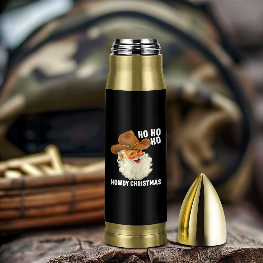 Cowboy Santa Christmas Bullet Tumbler Ho Ho Ho Howdy Christmas - Wonder Print Shop