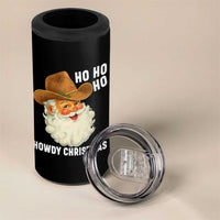 Cowboy Santa Christmas 4 in 1 Can Cooler Tumbler Ho Ho Ho Howdy Christmas - Wonder Print Shop