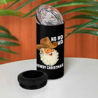 Cowboy Santa Christmas 4 in 1 Can Cooler Tumbler Ho Ho Ho Howdy Christmas - Wonder Print Shop