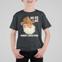 Cowboy Santa Christmas T Shirt For Kid Ho Ho Ho Howdy Christmas - Wonder Print Shop