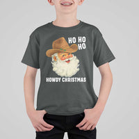 Cowboy Santa Christmas T Shirt For Kid Ho Ho Ho Howdy Christmas - Wonder Print Shop