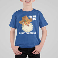 Cowboy Santa Christmas T Shirt For Kid Ho Ho Ho Howdy Christmas - Wonder Print Shop