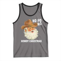 Cowboy Santa Christmas Tank Top Ho Ho Ho Howdy Christmas - Wonder Print Shop