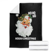 Camo Santa Christmas Throw Blanket Ho Ho Ho Hooah Christmas - Wonder Print Shop