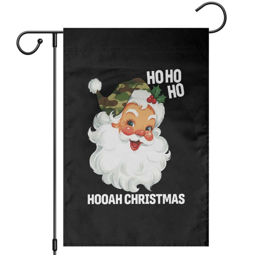 Camo Santa Christmas Garden Flag Ho Ho Ho Hooah Christmas - Wonder Print Shop
