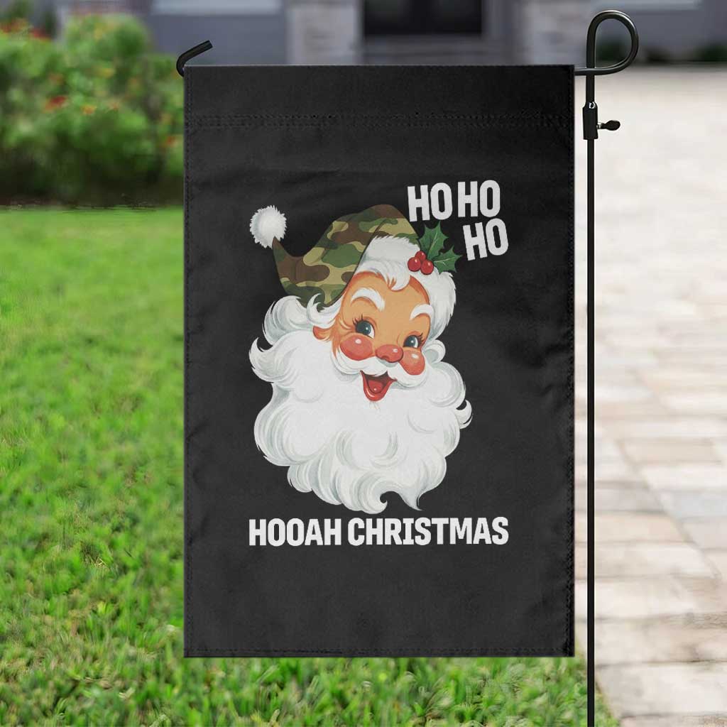 Camo Santa Christmas Garden Flag Ho Ho Ho Hooah Christmas - Wonder Print Shop