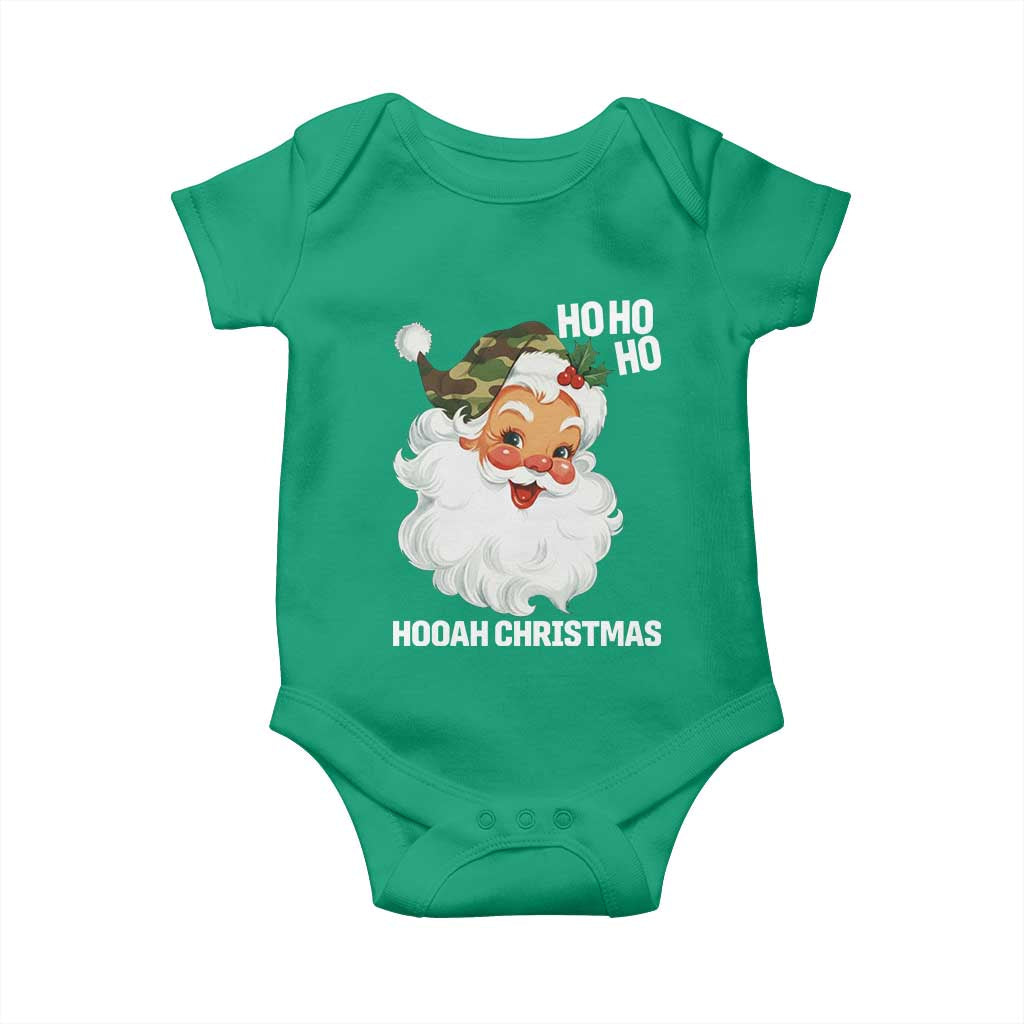 Camo Santa Christmas Baby Onesie Ho Ho Ho Hooah Christmas - Wonder Print Shop