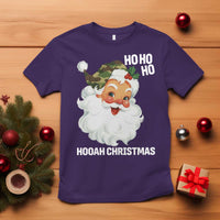 Camo Santa Christmas T Shirt Ho Ho Ho Hooah Christmas - Wonder Print Shop