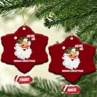 Camo Santa Christmas Ceramic Ornament Ho Ho Ho Hooah Christmas - Wonder Print Shop
